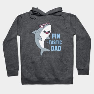 Shark Thumbs Up, Fin-tastic Dad Shark Pun Hoodie